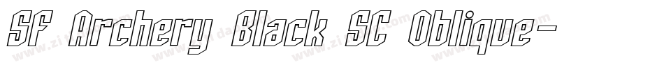 SF Archery Black SC Oblique字体转换